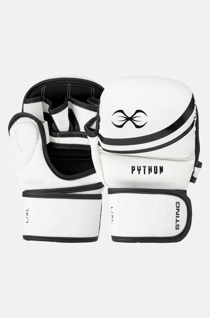 Python MMA Sparring Gloves White/Black