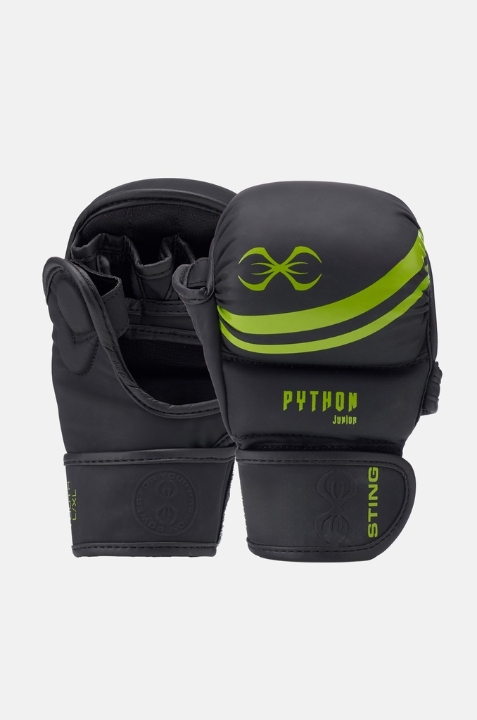 Python Junior MMA Sparring Gloves Black/Green